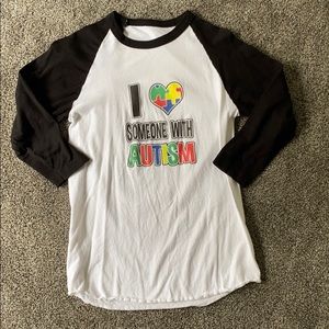 Autism baseball tee